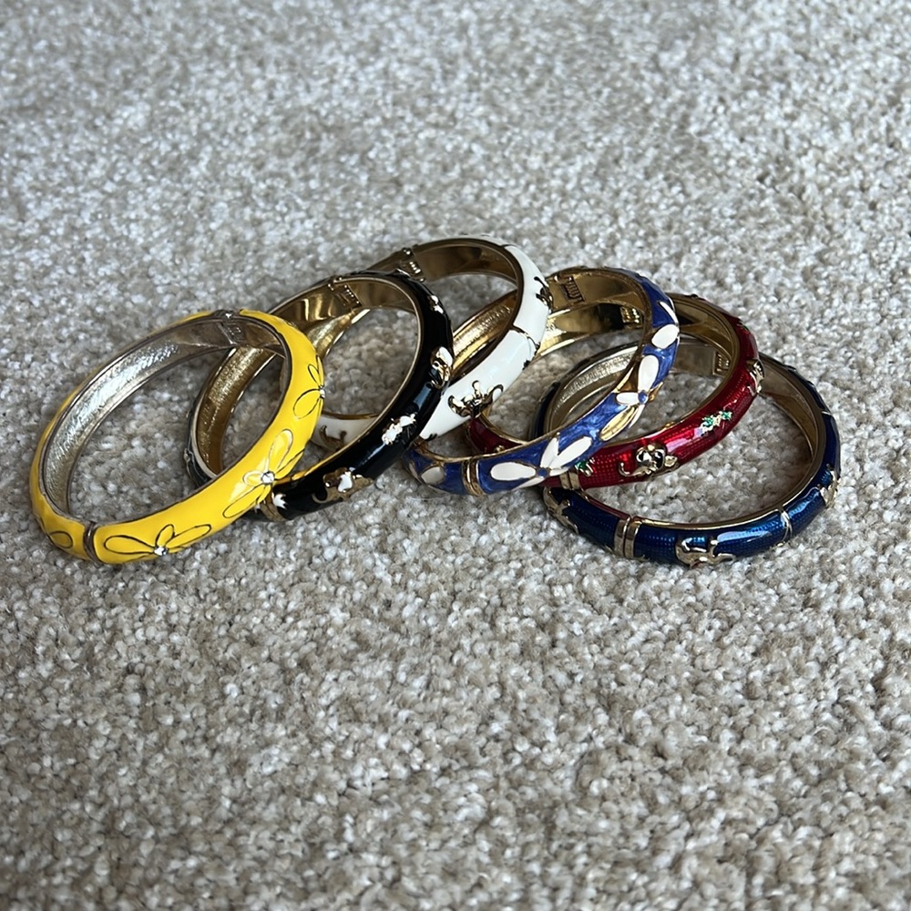 Multicolor Fun Enamel Bangle Bundle - image 2